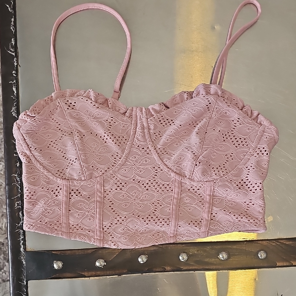 Streetwear Society Pink Textured Top